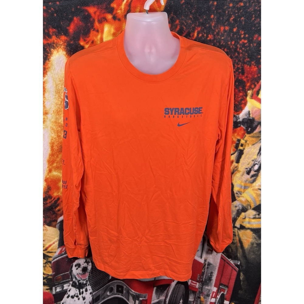The Nike tee Orange DRI – FIT‎ Long Sleeve  SU Orange Basketball Size XL